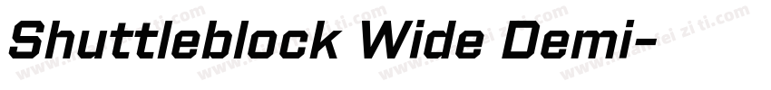 Shuttleblock Wide Demi字体转换